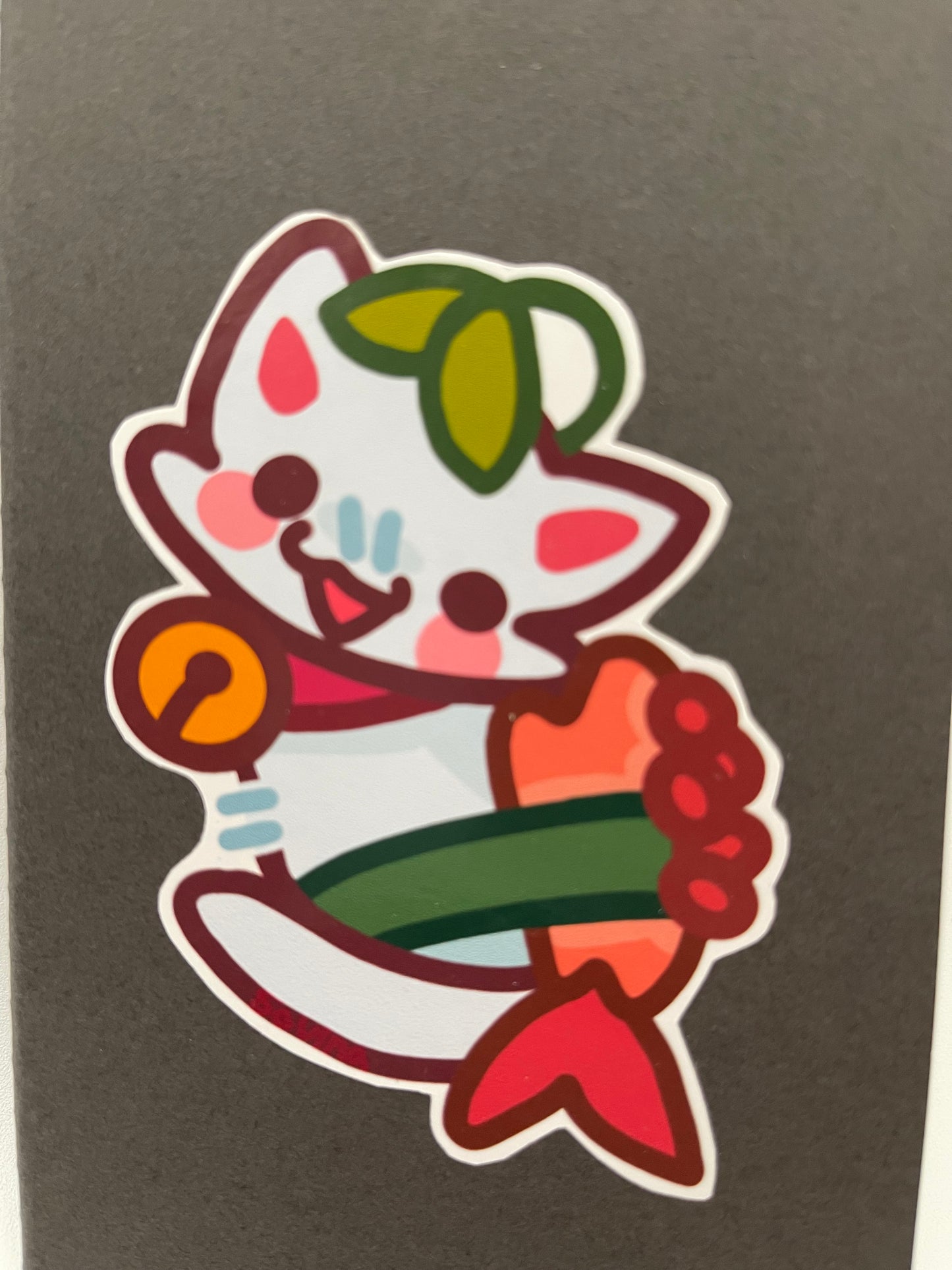 Shrimp Sushi Cat Sticker