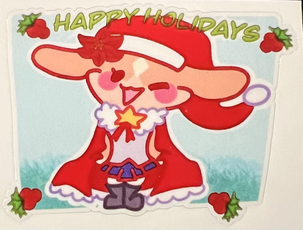 Holiday Rabbit sticker