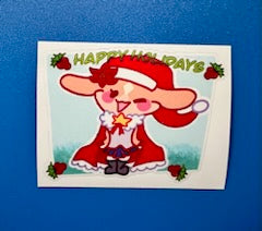 Holiday Rabbit sticker