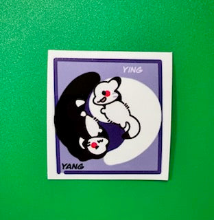 Ying & Yang Cats Sticker